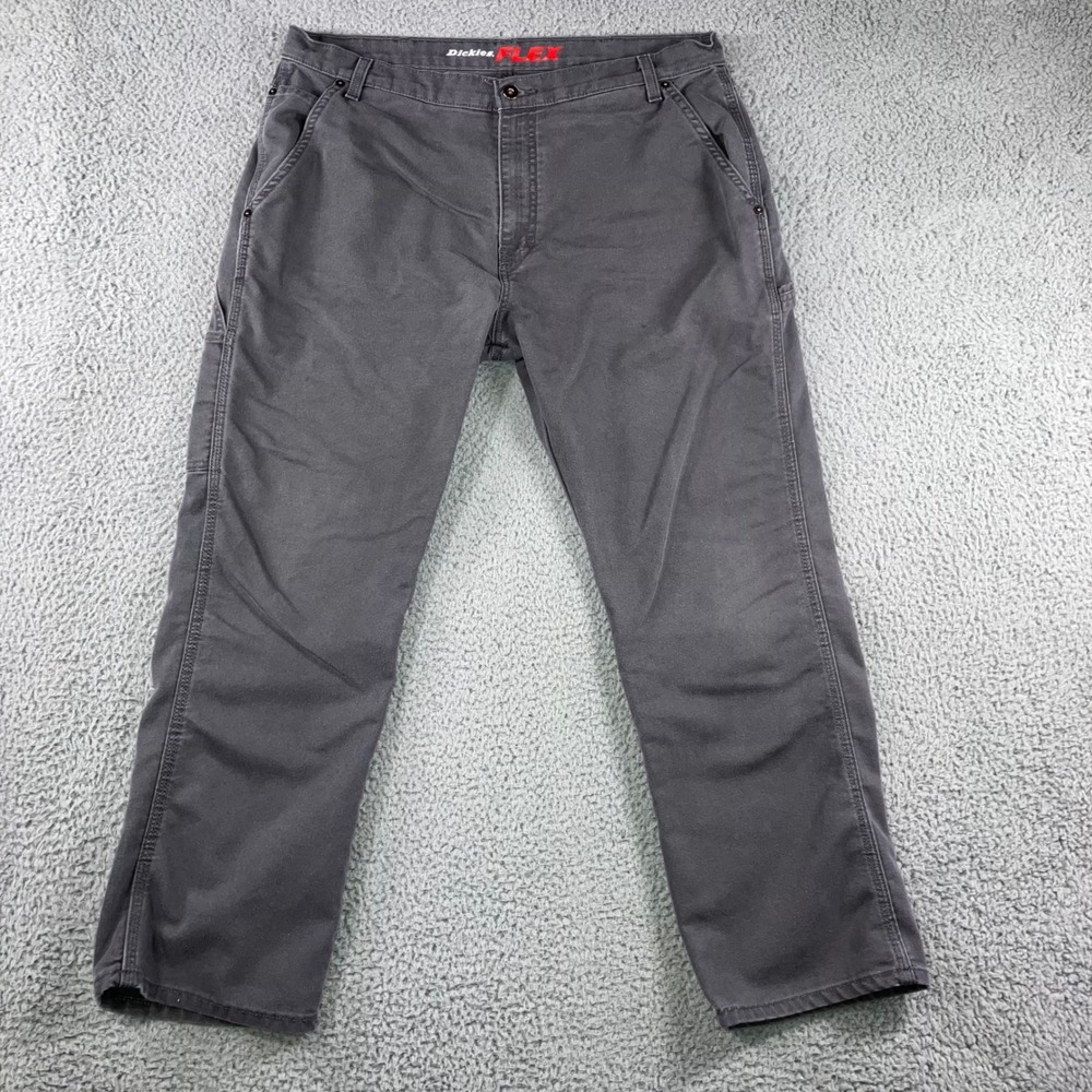 Dickies Flex Carpenter Pants Men 36x28‎ Workwear Utility Grunge Outdoor Gray